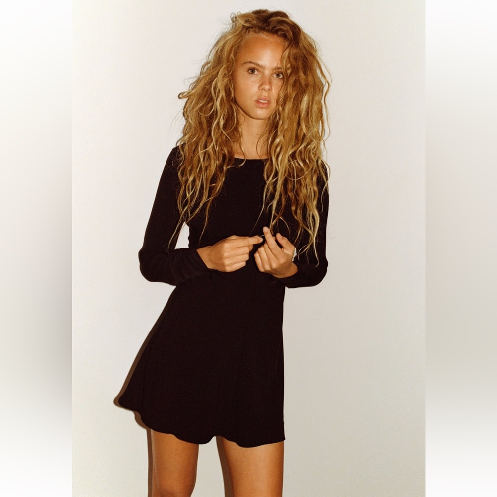 ZARA DREES WITH RUCHING BLACK